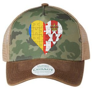 Roian Irish Flag Heart Gift Legacy Tie Dye Trucker Hat