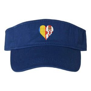 Roian Irish Flag Heart Gift Valucap Bio-Washed Visor