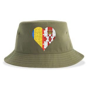 Roian Irish Flag Heart Gift Sustainable Bucket Hat