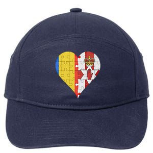 Roian Irish Flag Heart Gift 7-Panel Snapback Hat