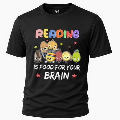 Reading Is Food For Your Brain Childrens Books Cooling Performance Crew T-Shirt