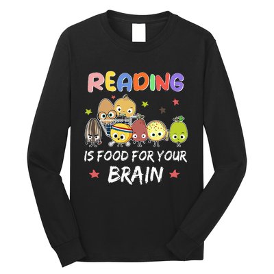 Reading Is Food For Your Brain Childrens Books Long Sleeve Shirt