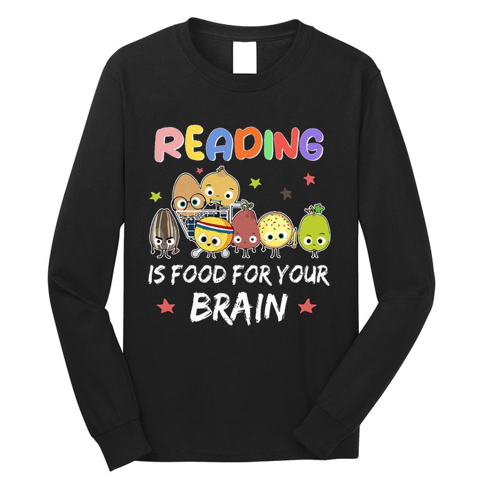 Reading Is Food For Your Brain Childrens Books Long Sleeve Shirt