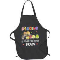 Reading Is Food For Your Brain Childrens Books Full-Length Apron With Pockets