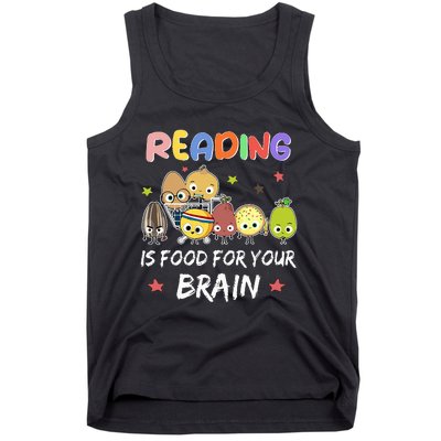 Reading Is Food For Your Brain Childrens Books Tank Top