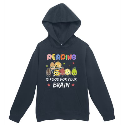 Reading Is Food For Your Brain Childrens Books Urban Pullover Hoodie