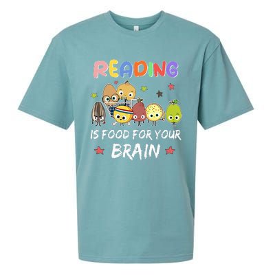 Reading Is Food For Your Brain Childrens Books Sueded Cloud Jersey T-Shirt