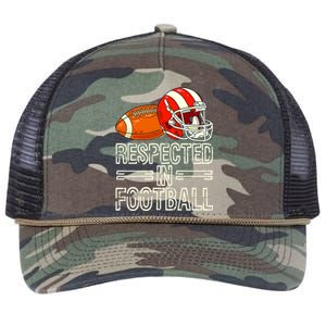 Respected In Football Football Gift Retro Rope Trucker Hat Cap