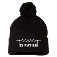 Resistor Is Futile Design Electrical Engineering Resistance Pom Pom 12in Knit Beanie