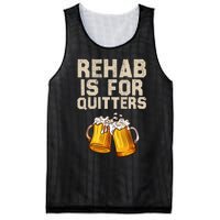 Rehab Is For Quitters Funny Alcohol Rehabilitation Beer Mesh Reversible Basketball Jersey Tank