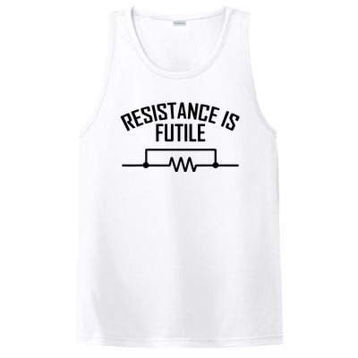 Resistance Is Futile Funny Electrical Engineering Nerd PosiCharge Competitor Tank