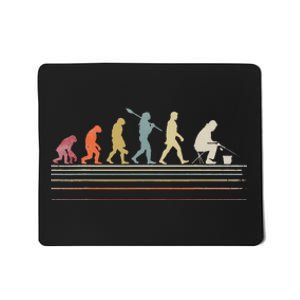 retro Ice Fishing Retro Style Evolution Of Man Mousepad