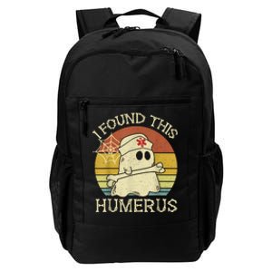 Retro I Found This Humerus Halloween Ghost Nurse Humorous Daily Commute Backpack