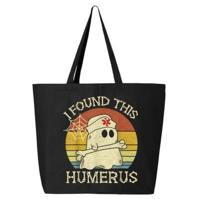 Retro I Found This Humerus Halloween Ghost Nurse Humorous 25L Jumbo Tote