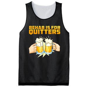 Rehab Is For Quitters Funny Rehabilition Wine Beer Lovers Mesh Reversible Basketball Jersey Tank