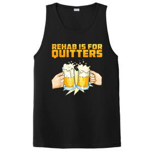 Rehab Is For Quitters Funny Rehabilition Wine Beer Lovers PosiCharge Competitor Tank