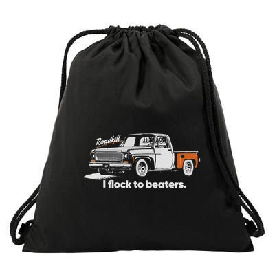 Roadkill I Flock To Beaters Drawstring Bag