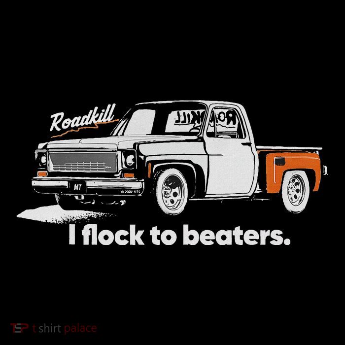 Roadkill I Flock To Beaters Drawstring Bag
