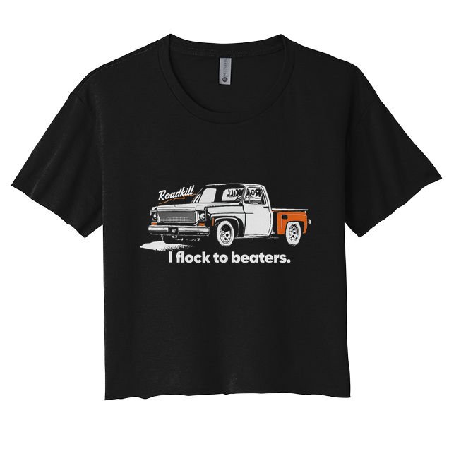 Roadkill I Flock To Beaters Crop Top