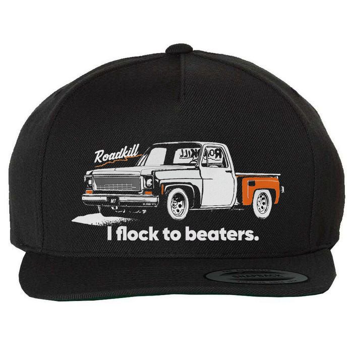 Roadkill I Flock To Beaters Wool Snapback Cap