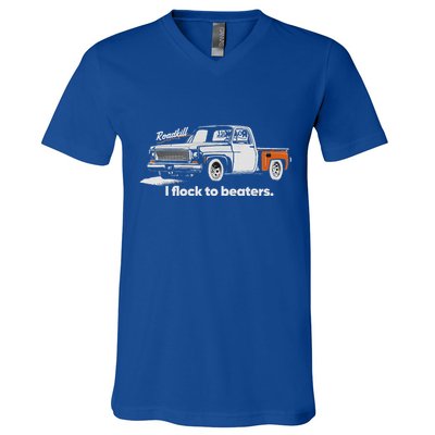 Roadkill I Flock To Beaters V-Neck T-Shirt