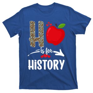 R Is For History Team Alphabet Leopard History Teacher Squad Gift T-Shirt