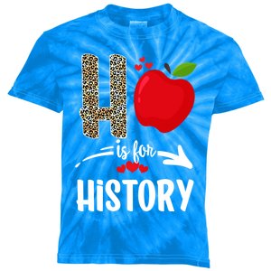 R Is For History Team Alphabet Leopard History Teacher Squad Gift Kids Tie-Dye T-Shirt