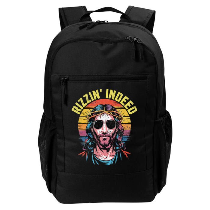 Rizzin Indeed Funny Jesus He Is Rizzin Easter Christian Backpack