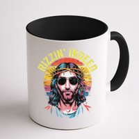 Rizzin Indeed Funny Jesus He Is Rizzin Easter Christian Mug