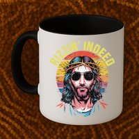 Rizzin Indeed Funny Jesus He Is Rizzin Easter Christian Mug