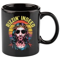 Rizzin Indeed Funny Jesus He Is Rizzin Easter Christian 11oz C Handle Ceramic Mug