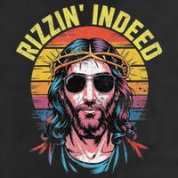 Rizzin Indeed Funny Jesus He Is Rizzin Easter Christian Hat