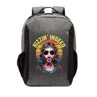 Rizzin Indeed Funny Jesus He Is Rizzin Easter Christian Vector Backpack