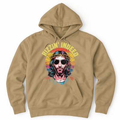 Rizzin Indeed Funny Jesus He Is Rizzin Easter Christian Hoodie
