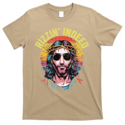 Rizzin Indeed Funny Jesus He Is Rizzin Easter Christian T-Shirt