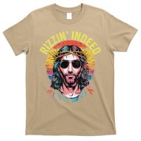 Rizzin Indeed Funny Jesus He Is Rizzin Easter Christian T-Shirt