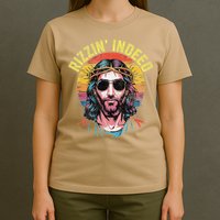 Rizzin Indeed Funny Jesus He Is Rizzin Easter Christian T-Shirt