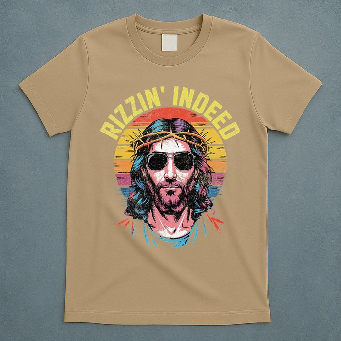 Rizzin Indeed Funny Jesus He Is Rizzin Easter Christian T-Shirt