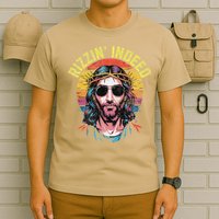 Rizzin Indeed Funny Jesus He Is Rizzin Easter Christian T-Shirt