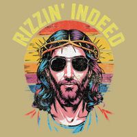 Rizzin Indeed Funny Jesus He Is Rizzin Easter Christian T-Shirt