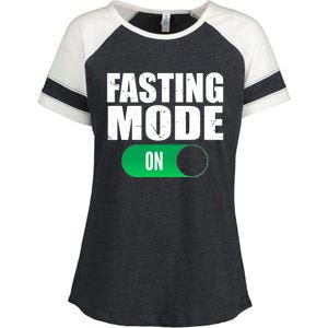 Ramadan Intermittent Fasting Fasting Mode On Gift Enza Ladies Jersey Colorblock Tee