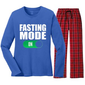 Ramadan Intermittent Fasting Fasting Mode On Gift Women's Long Sleeve Flannel Pajama Set 