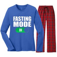 Ramadan Intermittent Fasting Fasting Mode On Gift Women's Long Sleeve Flannel Pajama Set 