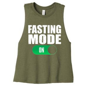 Ramadan Intermittent Fasting Fasting Mode On Gift Women's Racerback Cropped Tank