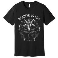 Reading Is Fun Baphomet Goat Premium T-Shirt