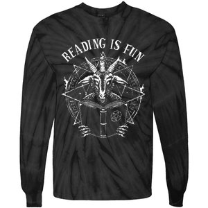 Reading Is Fun Baphomet Goat Tie-Dye Long Sleeve Shirt