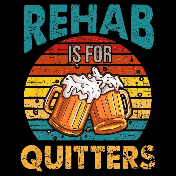 Rehab Is For Quitters Funny Rehabilition Wine Beer Lovers Bucket Hat