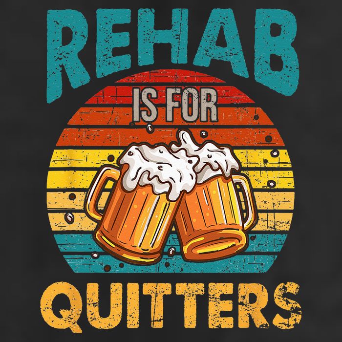 Rehab Is For Quitters Funny Rehabilition Wine Beer Lovers Golf Towel