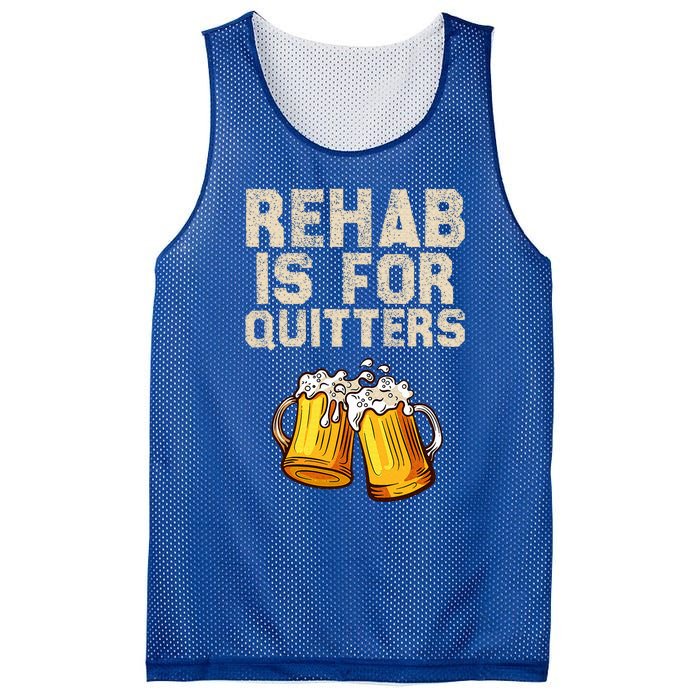 Rehab Is For Quitters Alcohol Rehabilitation Mesh Reversible Basketball Jersey Tank