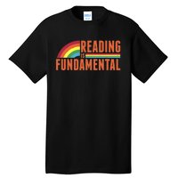 Reading Is Fundamental Retro Rainbow Book Worm Tall T-Shirt